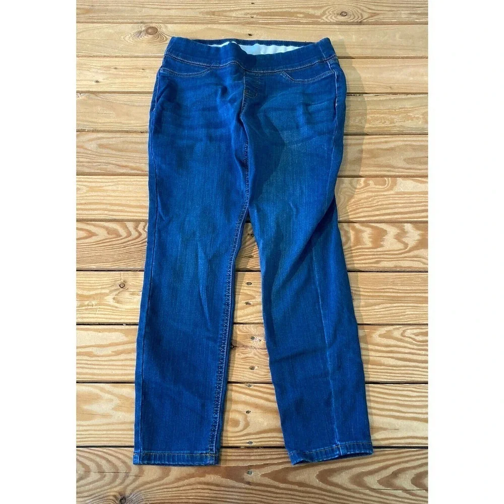 NEW D&Co Denim Pull On Jeggings Petite Size 4P Women’s Blue - Picture 1 of 9
